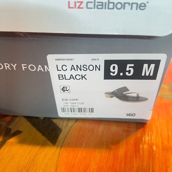 Liz Claiborne LC ANSON Women's Sandals Strappy Black Size 9.5 M NEW. - Picture 6 of 6